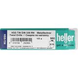 Heller 29288 7 HSS TiN Metaal-spiraalboor 10-delig 3.5 mm Gezamenlijke lengte 70 mm Titanium gecoat DIN 338 10 stuk(s)