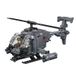 CAYI AH-6I Hélicoptère armé 400 pièces ensemble de blocs de construction pour passionnés