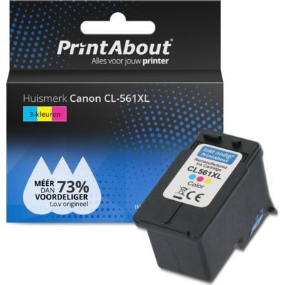PrintAbout Huismerk CL-561XL Inktcartridge 3-kleuren | 600 pagina's | Compatibel met Canon