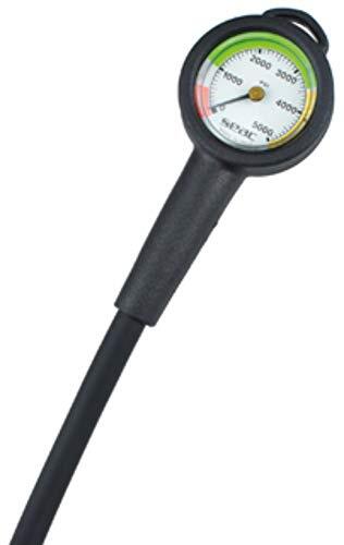 Seac Compact manometer voor duikers, schaal 0-5000 PSI unisex volwassenen, zwart, standaard