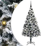 vidaXL Kunstkerstboom Wit 180 cm PVC en Staal en Kunststof