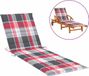 vidaXL Ligbedkussen 200x70x3 cm Oxford stof ruitpatroon rood