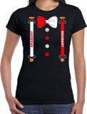 Bellatio Decorations Shoppartners Bv Carnaval t-shirt Brabant bretels en strik voor dames - zwart - Noord-Brabant Carnavalsshirt / verkleedkleding M