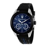 Maserati Traguardo Chrono R8871612044 Blauw Siliconen Horloge