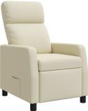 vidaXL Recliner Crèmekleurig Kunstleer