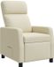 vidaXL Recliner Crèmekleurig Kunstleer