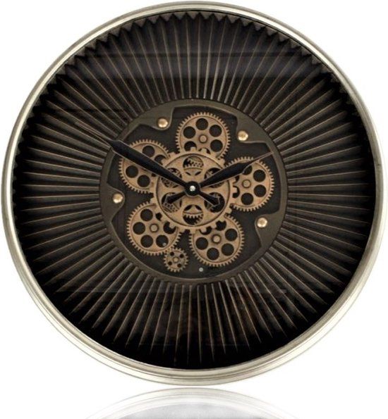 Gifts Amsterdam Stefan Radar Clock 55 cm Metal Black and Gold