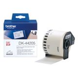 Brother DK-44205 Continue Length Tape - 62mm - White - Removable (30.48m) - Compatible with Brother QL Printers