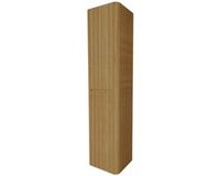 Saniclass Terra Edge Hoge Kast - 40x35x170cm - ribbel - sandwood (licht eiken)