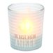 Dekohelden24 Windlicht glas transparante banderole, incl. 1 theelichtje, H/Ø: 6,5 x 6 cm, motief: Du bist Mein Anker