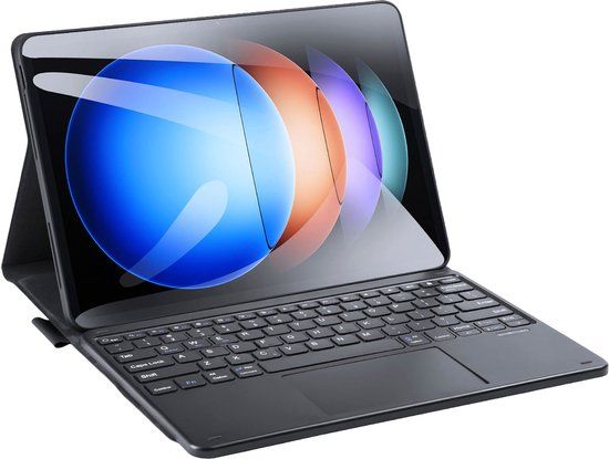 Dux Ducis QWERTY Bluetooth Keyboard Bookcase for Xiaomi Pad 6S Pro 12.4 - Black