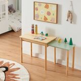en.casa Kindertafel Skellefteå met uitschuifbaar tafelblad naturel en mint