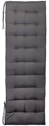 Brandsseller Bankkussen, voor binnen en buiten, 27 knopen, ca. 140 x 40 x 4 cm, donkergrijs