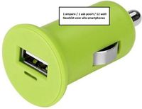 Merkloos Usb Auto oplader voor Smartphone Groen
