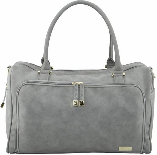 Isoki luiertas Double Zip Satchel Stone Grey luiertas Double Zip Satchel Stone Grey