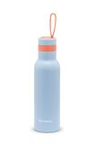 Osama BECOLOR Antibacteriële thermosfles van roestvrij staal en zilver, 500 ml - lichtblauw/rood