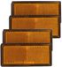 Benson Réflecteur - set van 4 - orange - fixation à vis - 86 x 40 mm