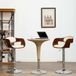 Maison Exclusive - Lot de 2 tabourets de bar, bois courbé et similicuir, couleur crème