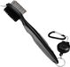 Merkloos / Sans marque Dailygoods Golfclubborstel Dual Sided - Groevenreiniger - Ergonomisch Handvat - 20 cm Lengte - Inclusief Lus Clip - Voor Woods en Irons - Golf Schoonmaakborstel