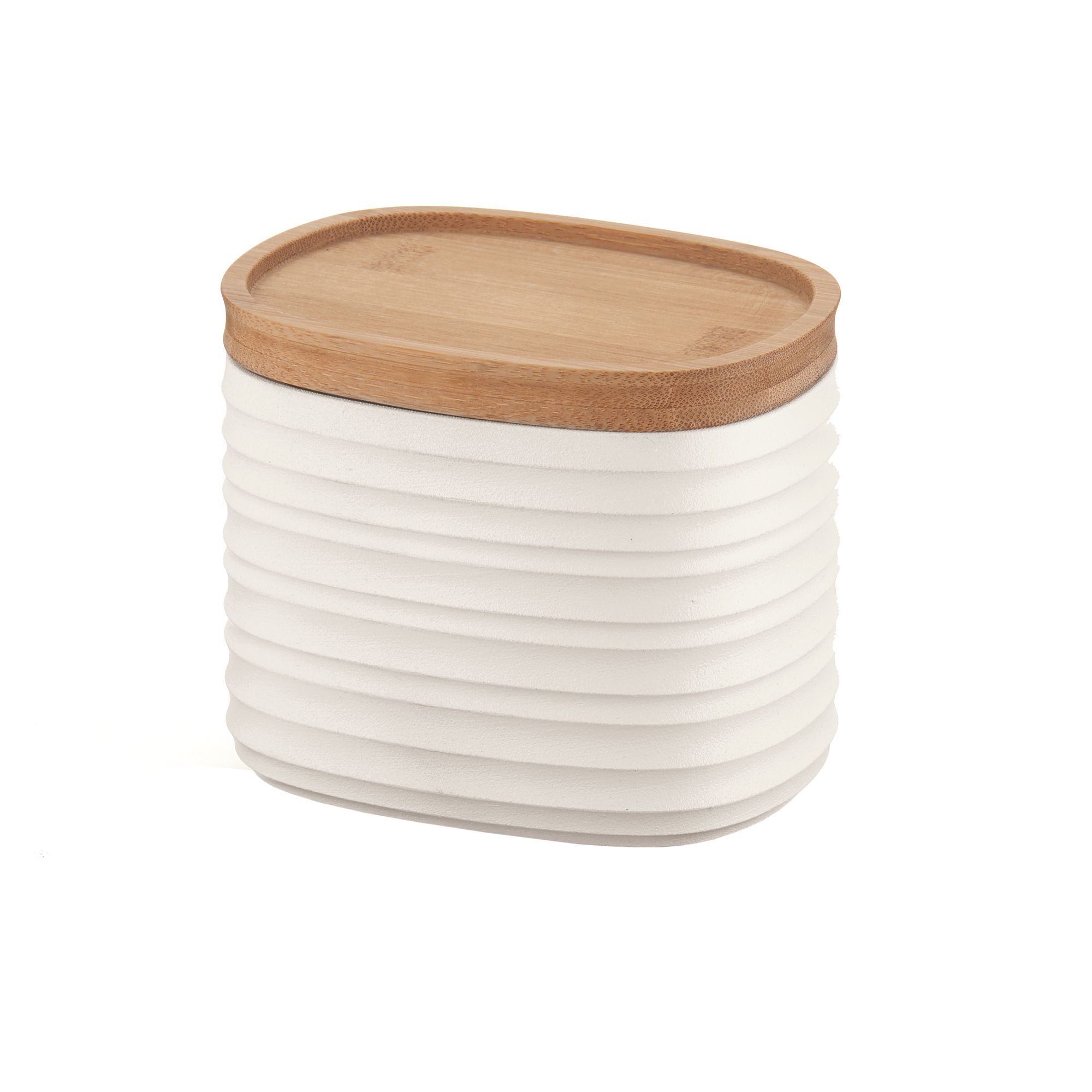 Guzzini Tierra - Pot - Ovaal - 500 ml - Wit, Hout