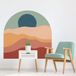 Ambiance Sticker Vliesbehang voorgelijmd reuzenmuurschilderingen - DUNE EN STERREN - decoratieve lijm - 120 x 120 cm