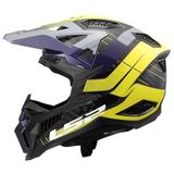 LS2 MX703 X-Force Galuo Grijs H-Vis Geel 06 Crosshelm - Maat 2XL