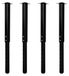 Pieds de table réglables, 60-100 cm, set de 4, noir