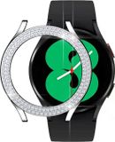 Strap-it Diamond PC Hard Case – Geschikt voor Samsung Galaxy Watch 4 44mm – Full Protect – Zilver