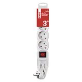 Emos Stekkerdoos 4-Voudig Met Schakelaar, 3 M Kabel, Wit