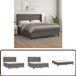 vidaXL Boxspring met matras - Gris - 160x200 cm
