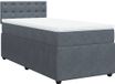vidaXL Boxspring met matras fluweel donkergrijs 90x200 cm