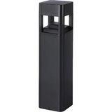 Italux Borne Jardin LED noire carrée 40cm 10W Foleda