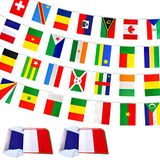 LoveVC 2 Set 29 Frans Sprekende Landen Vlaggen Banner String, 70 Voeten 58 Vlaggen