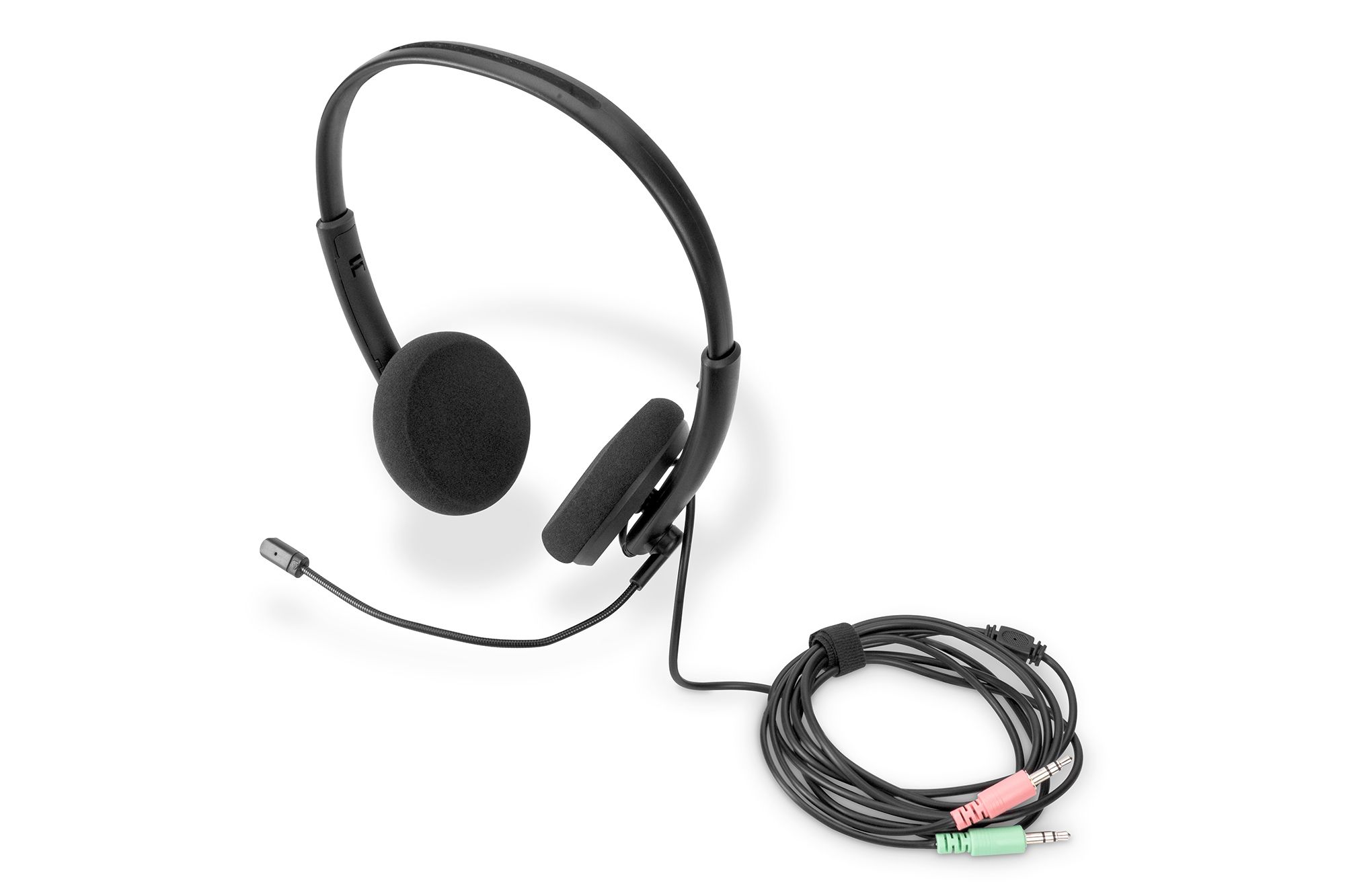Digitus DA-12202 On-ear Headset | Bedraad | Noise Cancelling | Zwart