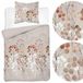 KARO Asti Housse de couette en satin de coton 140x200cm Fleurs