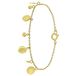 Lucardi Dames Grace armband - Staal - Goudkleurig - 20 cm