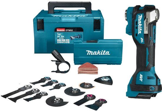 Makita DTM52ZJX2 - 18V Accu Multitool met Accessoires - Basic Body in Mbox