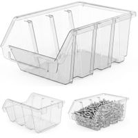 botle 30x sorteerbox, opbergbox, stapelbox, transparant, 155x105x70 mm