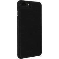 Akashi - Achterzijde behuizing voor mobiele telefoon - echt Italiaans leer - zwart - voor Apple iPhone 6 Plus, 6s Plus, 7 Plus, 8 Plus