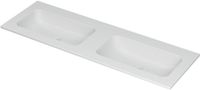 Wastafel INK Aspekt Dubbele Wastafel Mat Wit Keramiek 1400x450x15 mm Zonder Kraangaten