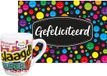 Bellatio Decorations Shoppartners Bv Cadeau koffiemok geslaagd thema - 300 ml - met A5 wenskaart Gefeliciteerd - afgestudeerd