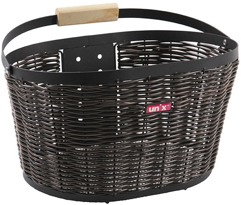 Unix Brando Front Wheel Basket KlickFix - black/brown