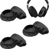 Zuddo B.V. 3 paar Housse de protection pour coussinets d'oreille - Cache-poussière pour casque audio - Housse de protection pour coussinets d'oreille élastique lavable - Réutilisable - Anti-poussière, résistant à la transpiration et respirant - Pour casque audio - Noir (10 cm)