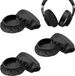 Zuddo B.V. 3 paar Housse de protection pour coussinets d'oreille - Cache-poussière pour casque audio - Housse de protection pour coussinets d'oreille élastique lavable - Réutilisable - Anti-poussière, résistant à la transpiration et respirant - Pour casque audio - Noir (10 cm)