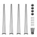 Happybuy Haarspeld Tafelpoten 91,4 cm Zwart Set van 4 Bureaupoten 800 lbs Draagvermogen (elk 220 lbs) Haarspeld Bureaupoten 3 Staven voor Bank Bureau Eettafel Stoelen Koolstofstaal DIY Heavy Duty