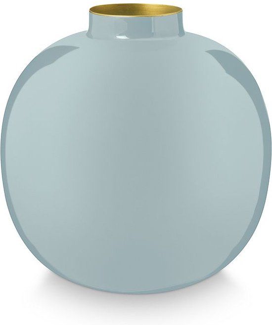 Pip Studio Metalen Vaas - Lichtblauw - 23cm