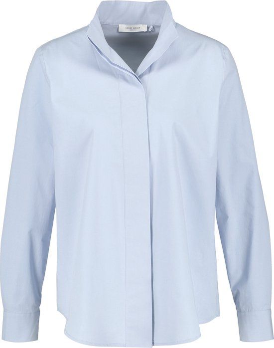 GERRY WEBER Dames Blouse Powder Blue - Maat 48 - Katoen - Lange Mouw - Herfst/Winter 2023