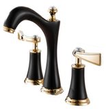 Merkloos Solidchoice - European Three-Hole Bathroom Sink Faucet with Double Handles