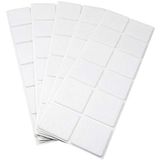Adsamm® 60 x zelfklevende viltglijders, Wit, 40x40 mm, Vierkant, 3,5 mm dik
