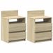 vidaXL Nachtkastjes - 2 stuks - met 2 lades - 40x33x60 cm - Sonoma eikenkleurig
